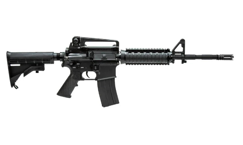 DOUBLE BELL AEG M4 airsoft rifle with adjustable stock and tactical rail for accessories