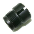 MATRIX 14CCW THREADED MOCK SILENCER ADAPTER mp5 in black, designed for easy attachment to MP5 outer barrels