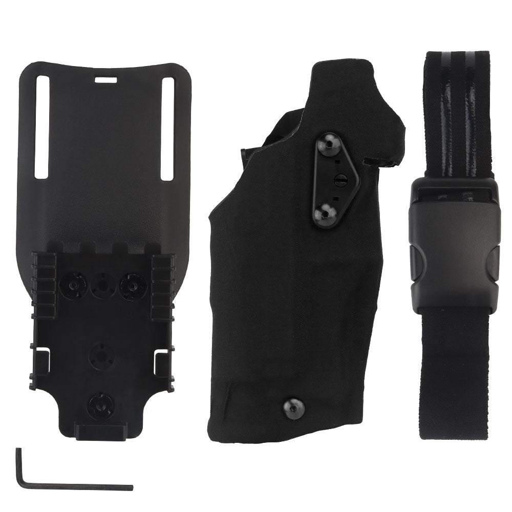 MATRIX glock 17 19 holster with adjustable belt attachment and secure locking mechanism