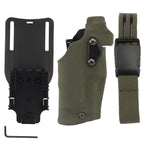 MATRIX glock 17 19 holster in green with adjustable belt attachment and mounting accessories
