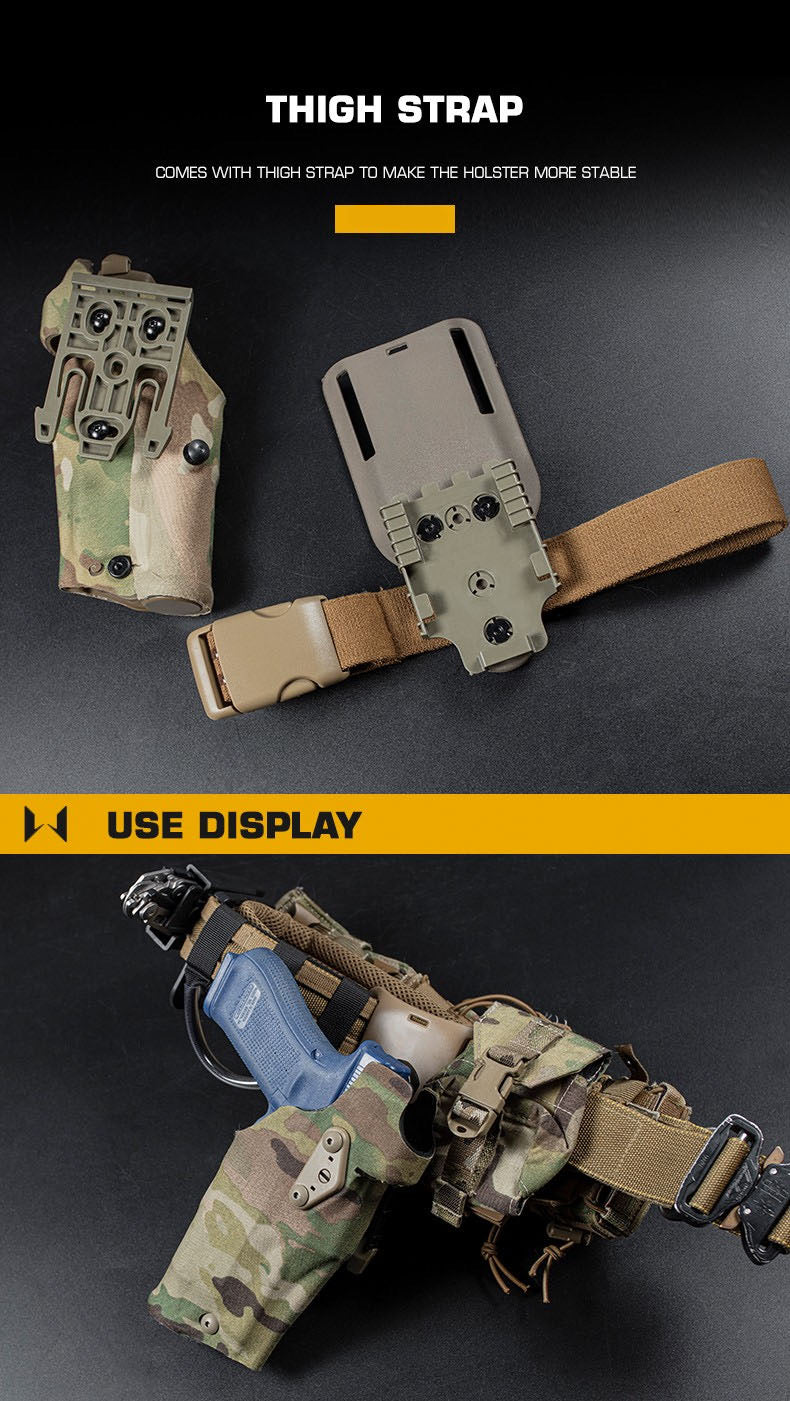 MATRIX glock 17 19 holster with thigh strap for enhanced stability and secure carry