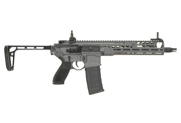 MCX SPEAR Airsoft Rifle in Gray with Adjustable Stock and Tactical Rail System