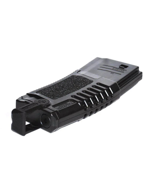 AMOEBA Mid-Cap Magazine for airsoft guns with a sleek black design and textured grip