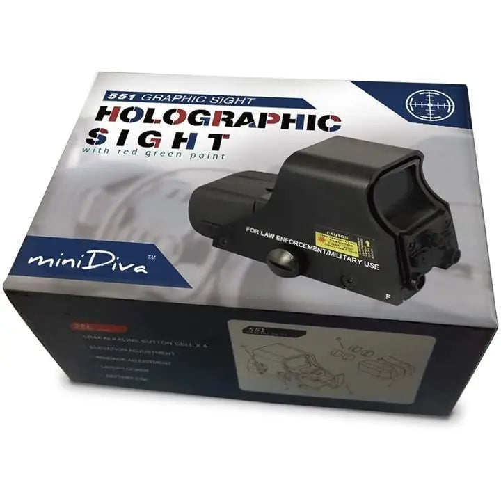MINIDIVA HOLO Holographic Sight Box with Red Green Point for Law Enforcement or Military Use