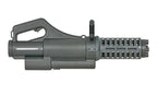 WELL AEG minigun airsoft gun with an ergonomic grip and tactical design for outdoor gameplay