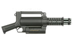 WELL AEG Minigun Airsoft Gun in Black with Tactical Design and Adjustable Features