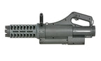 WELL AEG Minigun Airsoft with ergonomic grip and tactical design for outdoor gaming