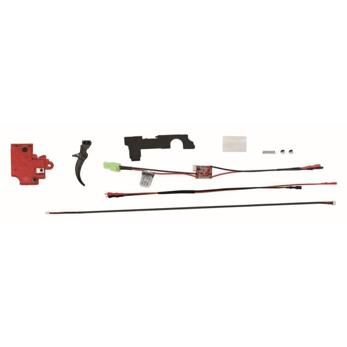 G&G MOSFET airsoft upgrade kit with electronic trigger components and wiring for enhanced performance