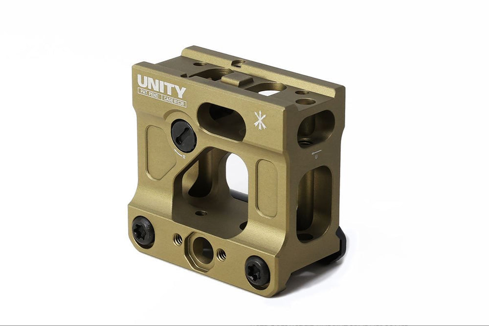 Unity Tactical Mount T1 T2 Airsoft Mount in Tan with Durable Aluminum Construction