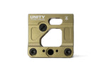 Unity Mount T1 T2 Airsoft accessory in olive drab color with durable aluminum construction