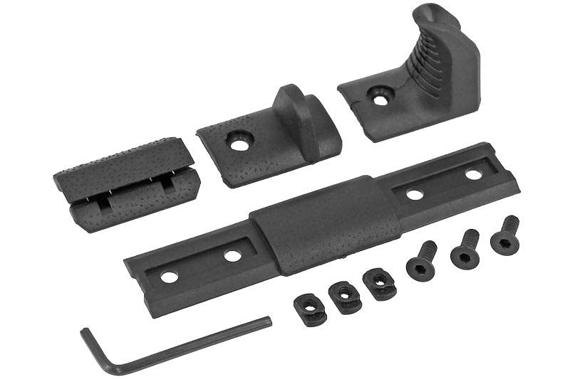 DOUBLE BELL MP AIRSOFT GRIP black accessory set with mounting screws and hex key