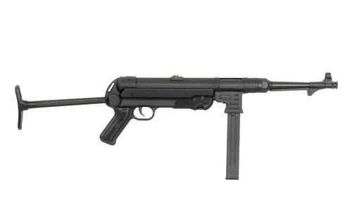 AGM MP40 FULL METAL AEG with a sleek black finish and realistic design for airsoft enthusiasts