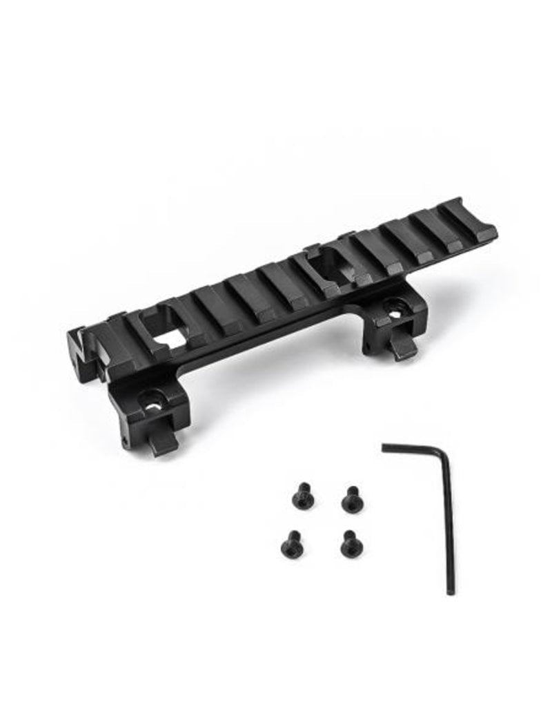 MP5 LONG RAIL SCOPE MOUNT AIRSOFT accessory with attachment hardware included for custom optics setup