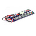 Turnigy Nano-Tech 1.4 airsoft battery with charging connections and lightweight design