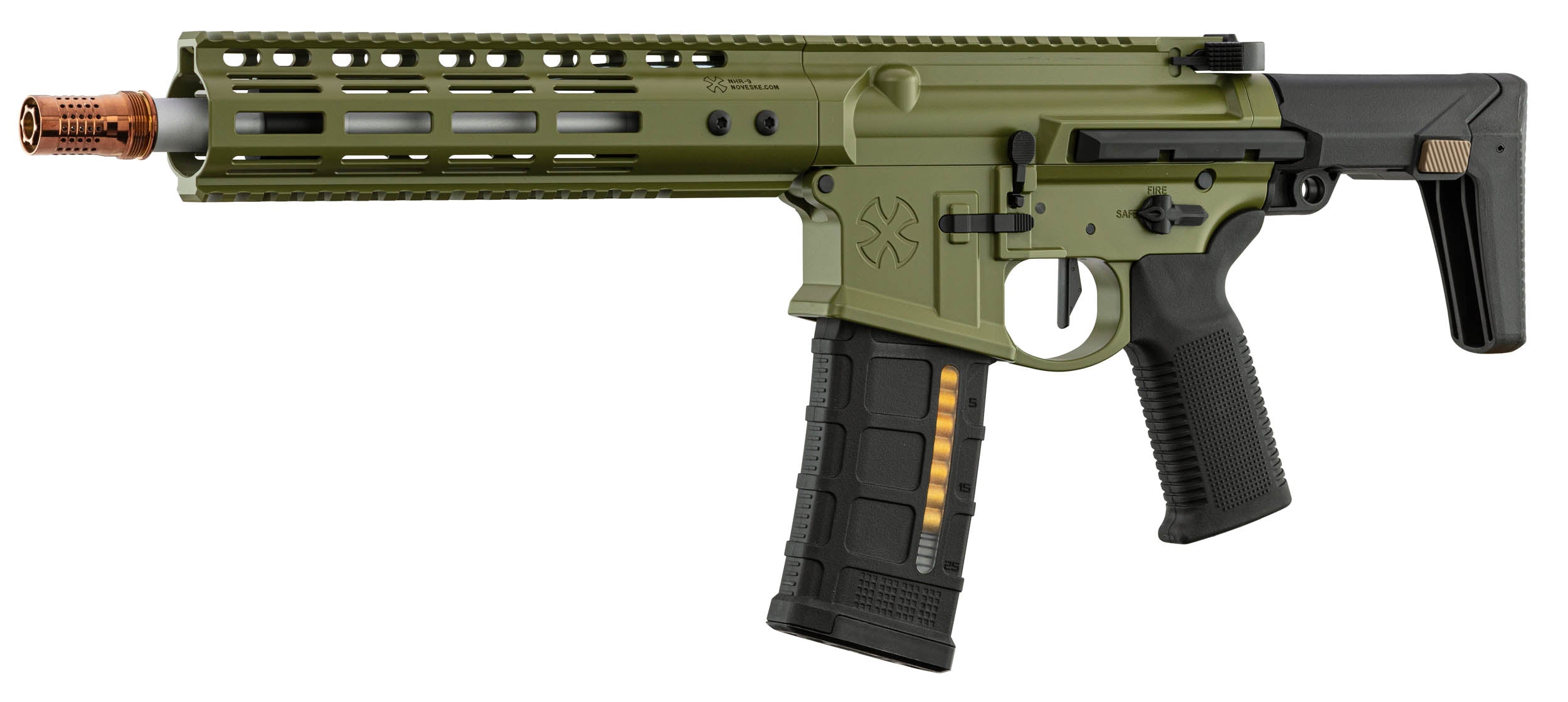 DOUBLE EAGLE GBBR Airsoft Rifle in Olive Green for tactical enthusiasts and ghetto blaster fans
