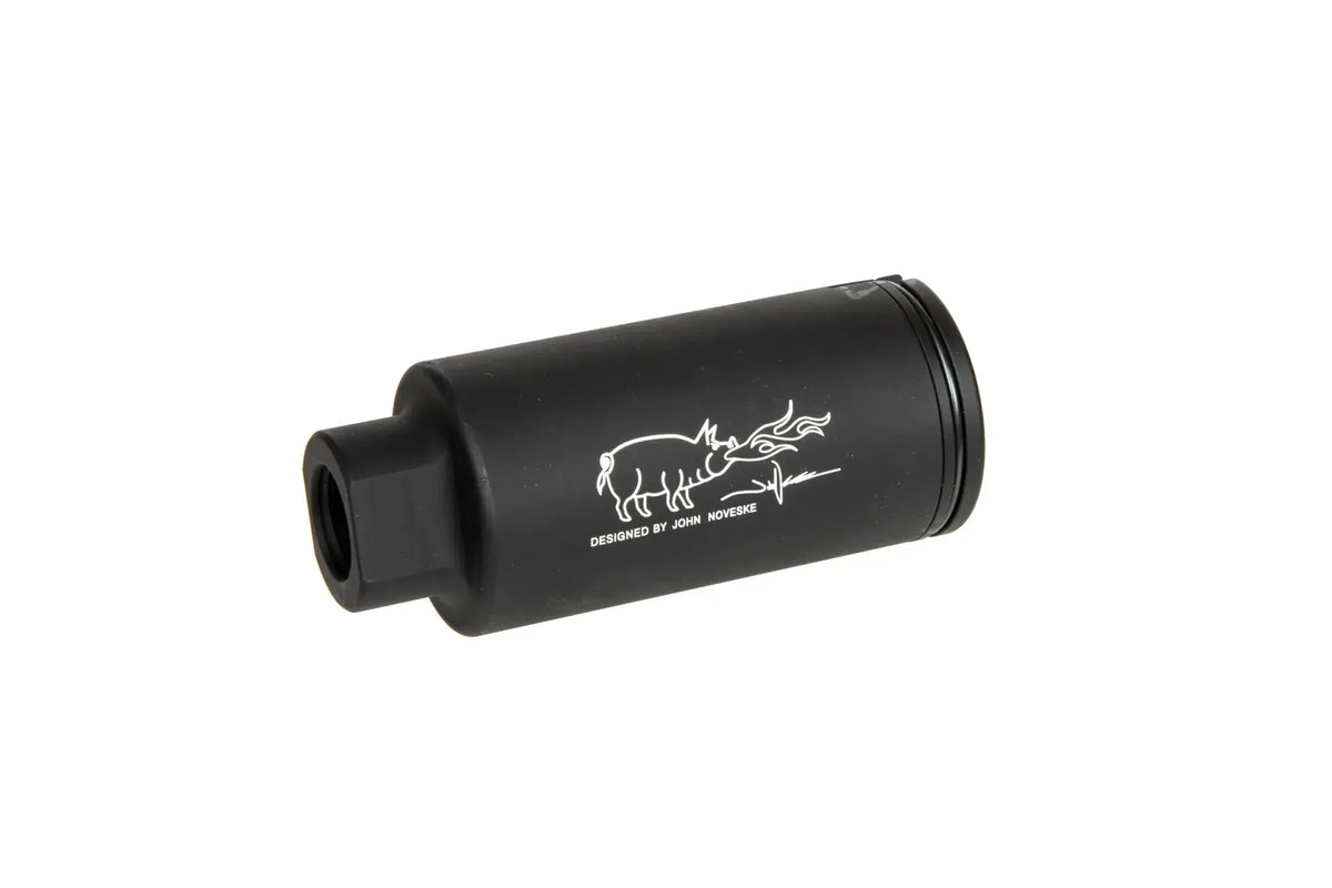 Noveske Sound Amplifier Used with sleek black design for enhanced audio performance in firearm applications