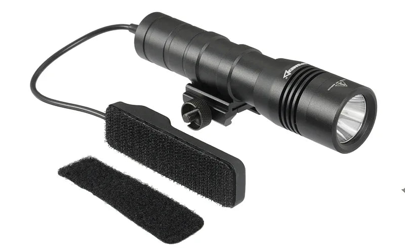 OPSMEN FAST LUMEN LIGHT Tactical Flashlight with Adjustable Mount and Velcro Strap