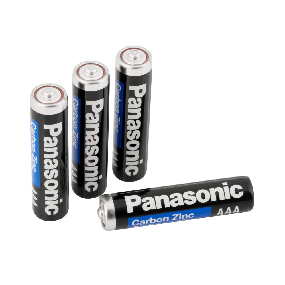 Panasonic Carbon Zinc AAA batteries set of four ideal for powering devices efficiently