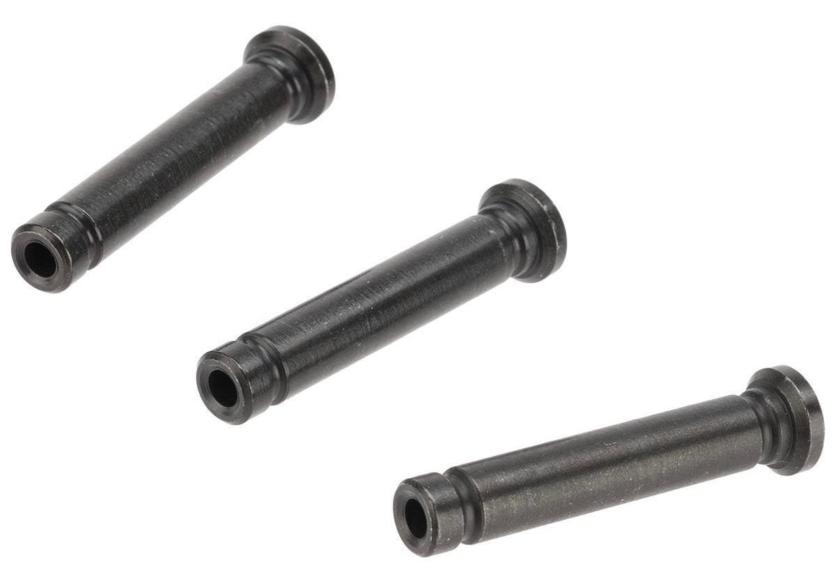Set of three black PINS MASADA AIRSOFT accessories by A&K for airsoft gun assembly