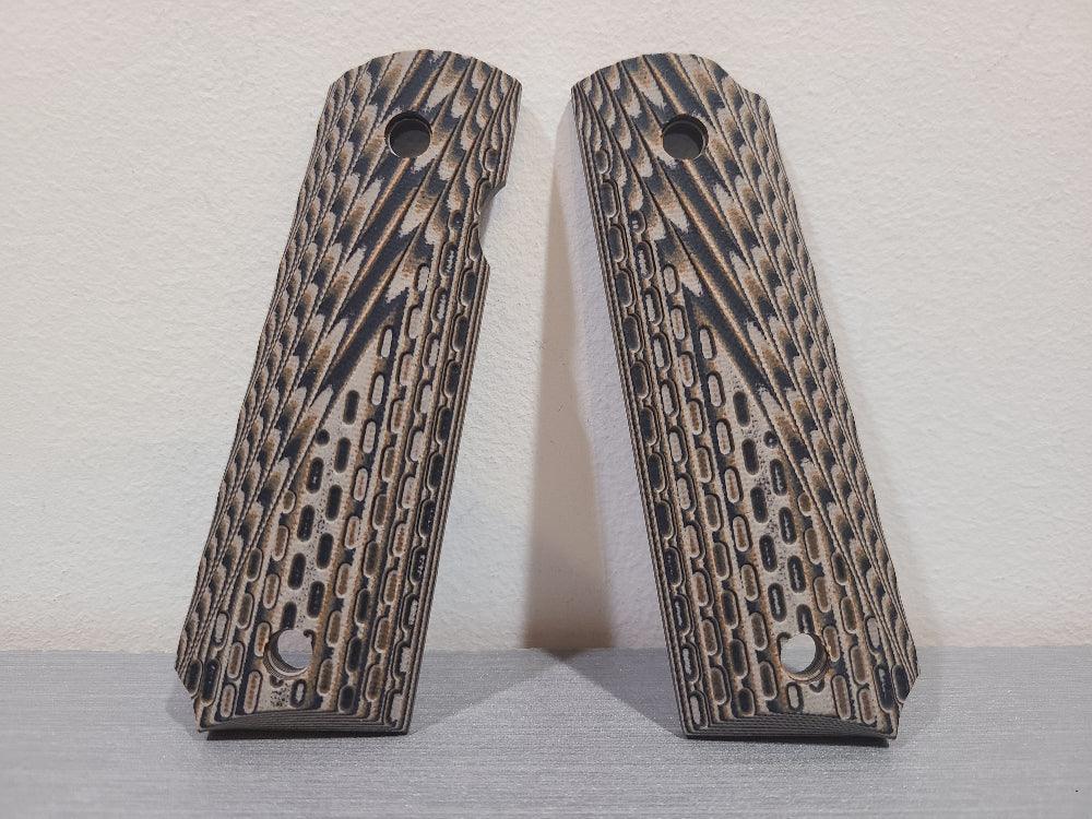 District Airsoft pistol grip cover set featuring textured design for enhanced grip and performance