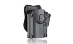 Cytac right-hand Pistol Holster for left-hand draw with adjustable retention for secure firearm carry