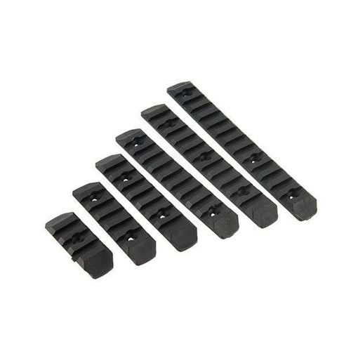 Set of ATLAS CUSTOM WORKS Polymer KeyMod Rail Covers in various sizes for improved grip and attachment