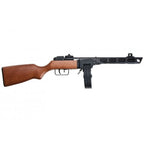 SNOWWOLF AEG PPSH airsoft replica with wooden stock and realistic detailing for enthusiasts