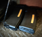 KWA PTS Centurion Airsoft Magazine Set with Durable Construction and Capacity Indicators