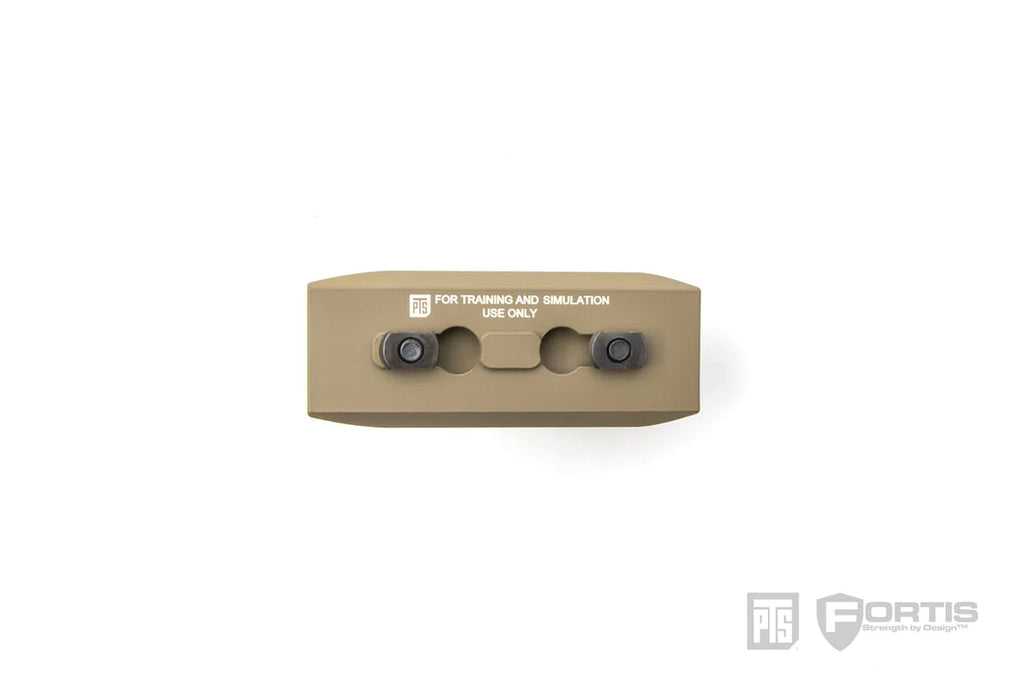 PTS FORTIS ANGLED FOREGRIP M-LOK in Tan with two screws for secure attachment on tactical gear