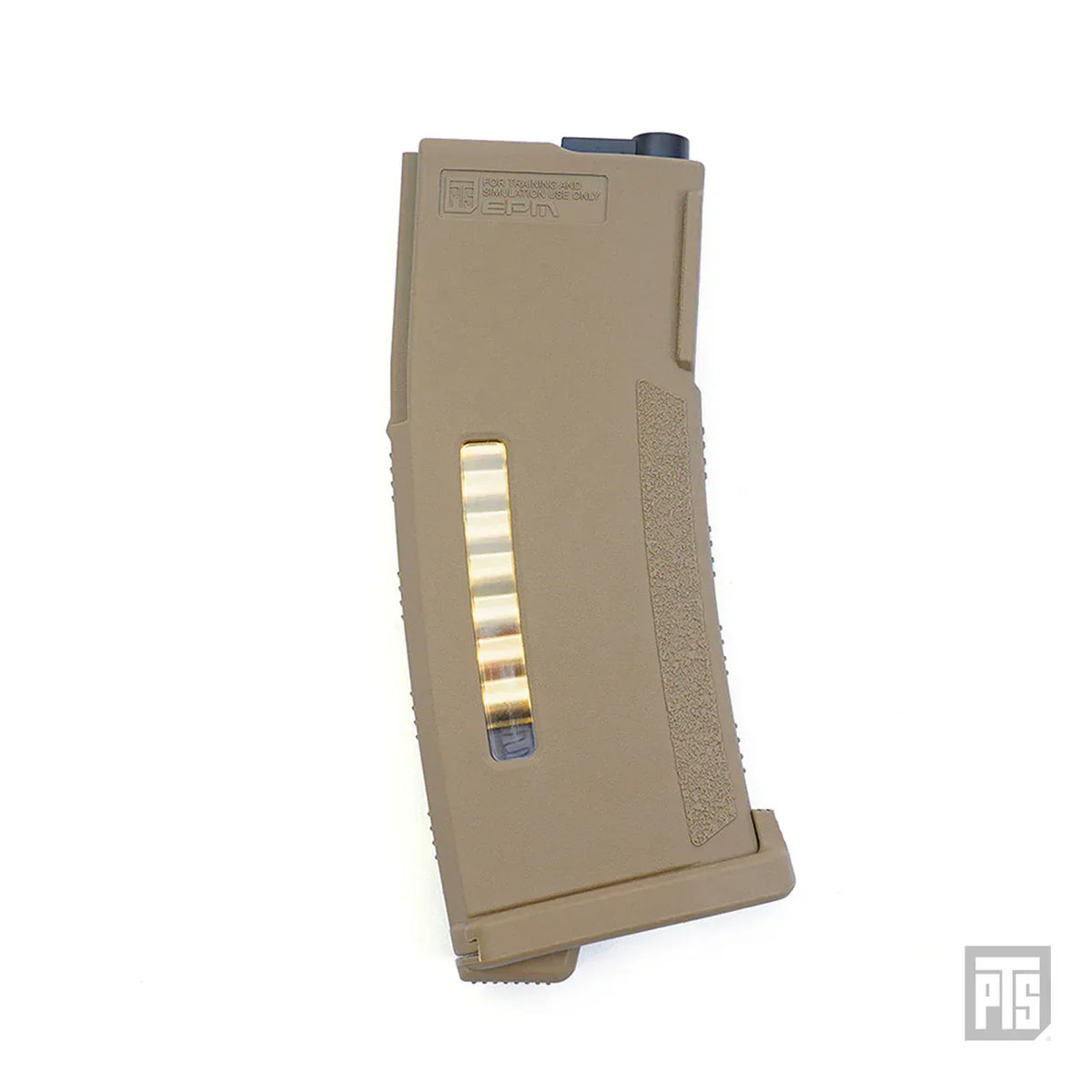 PTS M4 MAGAZINE in tan color with transparent window for easy ammo visibility