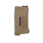 Tan PTS MAG 170 polymer magazine with round count window and textured grip for rifles