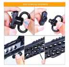 QD Sling Quick-Detach M-LOK installation process showing easy removal and attachment steps