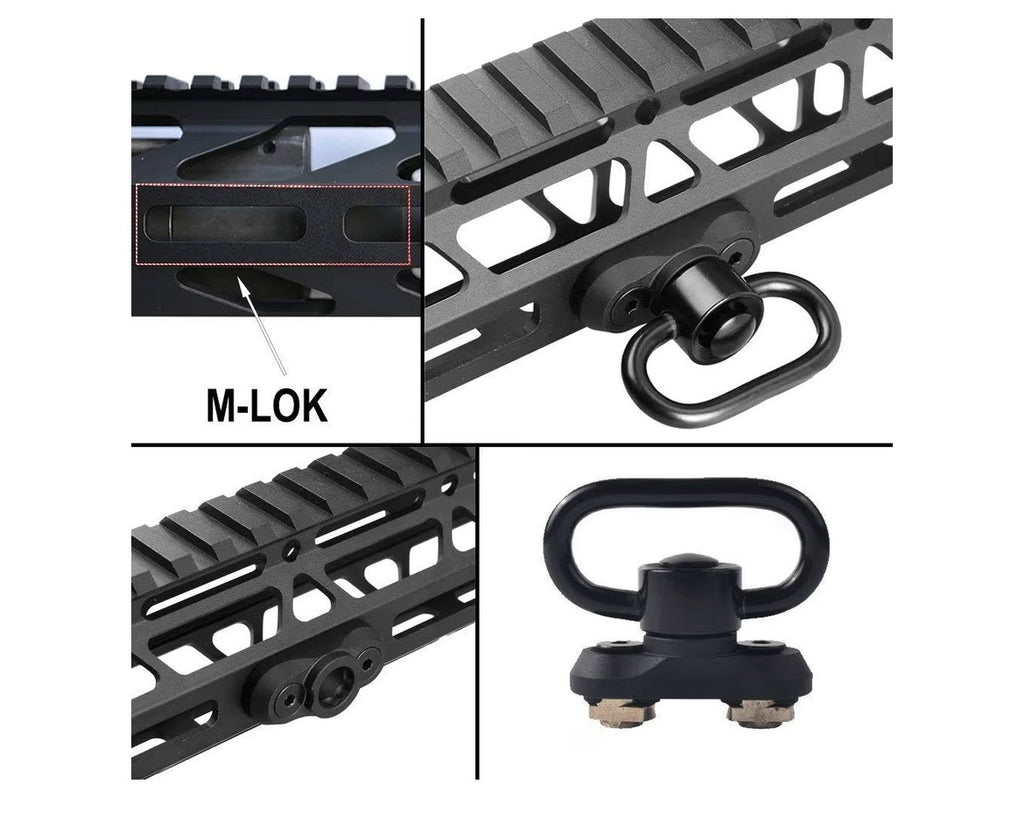QD Sling Quick-Detach M-LOK Connector Compatible with M-LOK Rail Systems for Easy Attachment