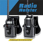 AMOMAX radio pouch designed for Baofeng UV-5R, UV-82, and Motorola T82 walkie-talkies