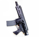 WELL PRO rattler gbbr compact black gas blowback rifle with 30 round magazine and top rail