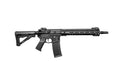AEG airsoft carbine with adjustable stock and black rail handguard