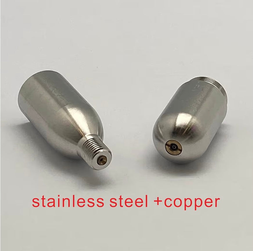 Ultraforce Refillable CO2 Cartridge 12g made from stainless steel and copper for reliable use