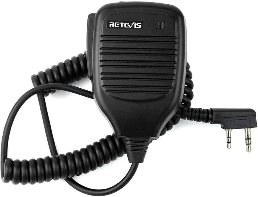 RETEVIS MICROPHONE SPEAKER with a coiled cord for clear audio communication in various scenarios