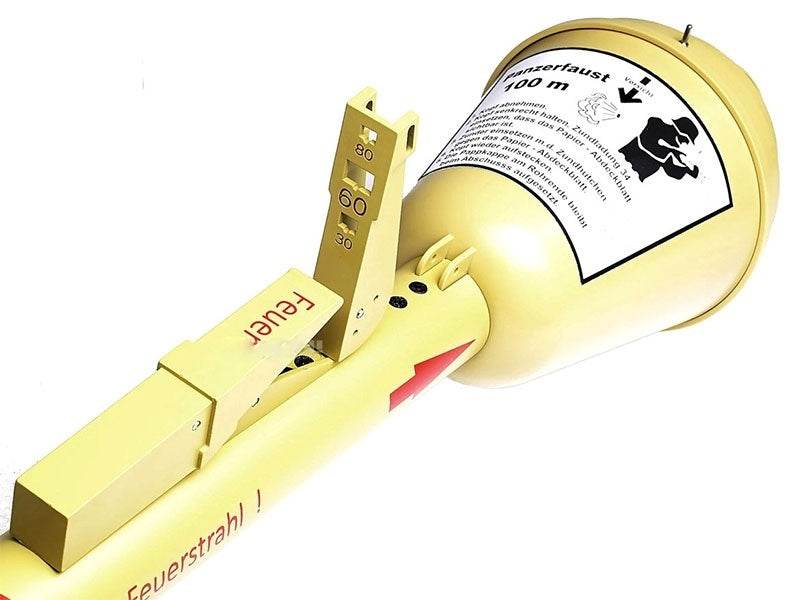 6MM rocket launcher airsoft with safety features and range indicators for realistic play