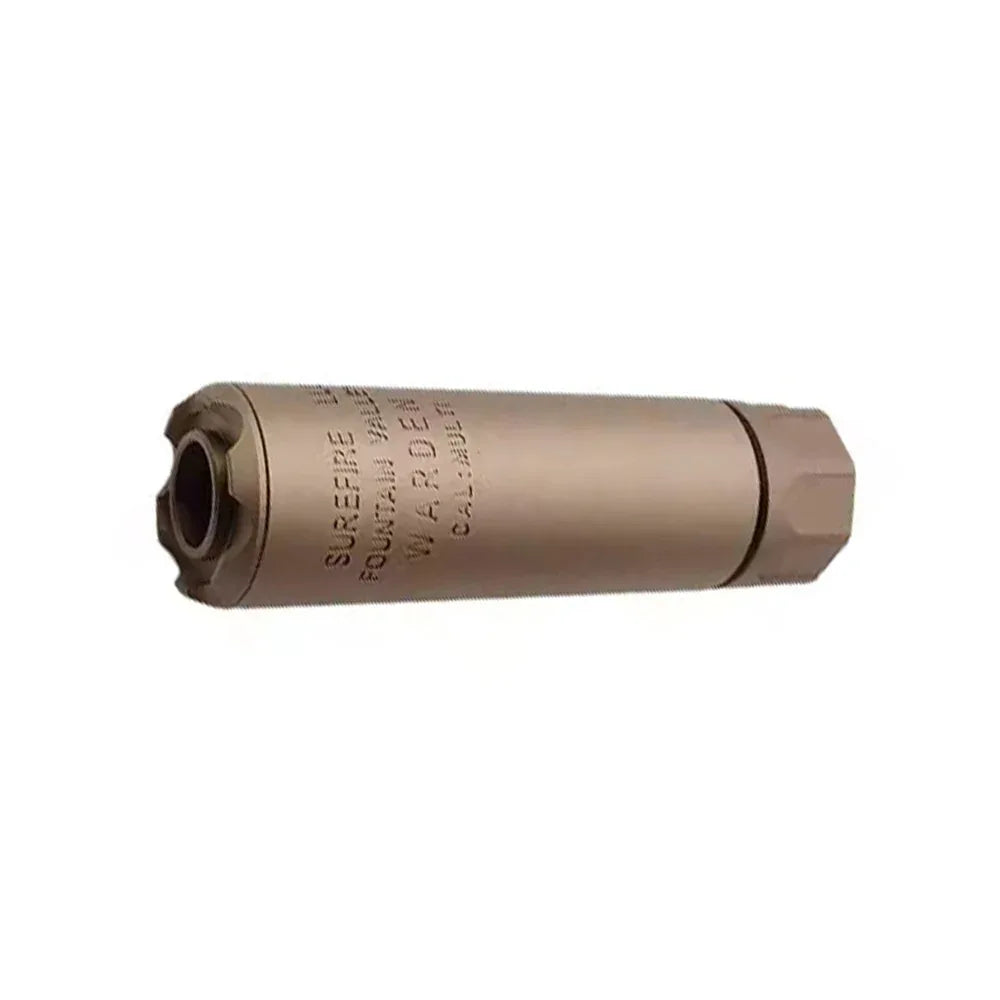 SF AIRSOFT MOCK SUPPRESSOR in bronze color designed for enhanced airsoft rifle performance
