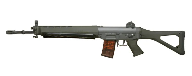 G&G AEG SG550 AIRSOFT Rifle in Green with High Precision Barrel and Adjustable Stock