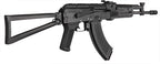Double Bell AKS-74N airsoft rifle black AEG with folding skeleton stock curved magazine and top rail