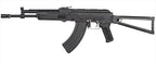 Double Bell AKS-74N airsoft rifle AEG by DOUBLE BELL realistic black AK style with folding stock and RIS rails