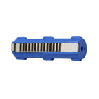 SHS airsoft piston 14 steel teeth in blue for enhanced durability and performance in airsoft guns