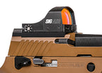 SIG AIR REFLEX SIGHT mounted on a handgun with a sleek design for enhanced targeting accuracy