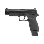 SIG Sauer airsoft gun with a sleek design and textured grip for improved handling