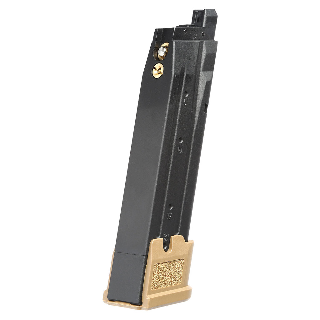 SIG SAUER m17 MAG AIRSOFT black metal magazine with tan base for airsoft guns accessory