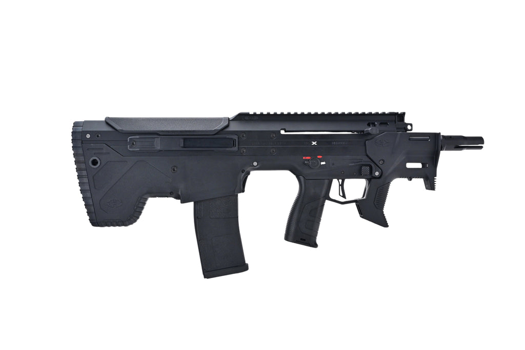 SILVERBACK MDRX MICRON AIRSOFT black bullpup AEG with polymer body compact design and detachable magazine