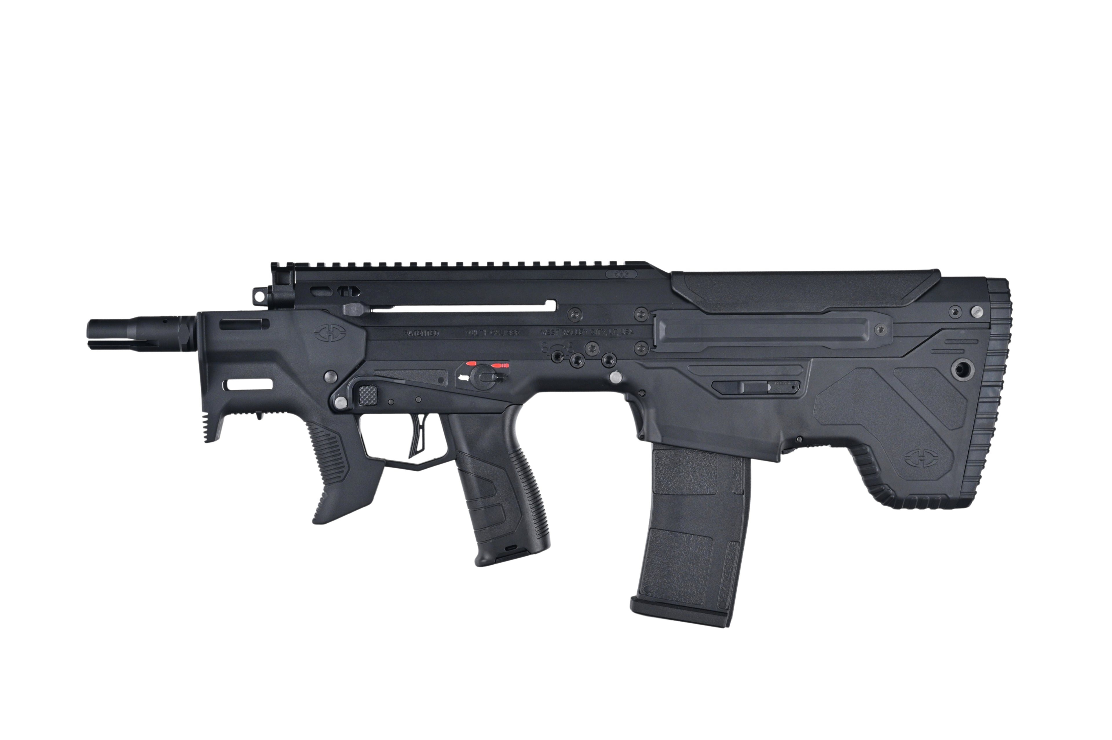 SILVERBACK MDRX MICRON AIRSOFT AEG black bullpup rifle with polymer body detachable magazine and top rail