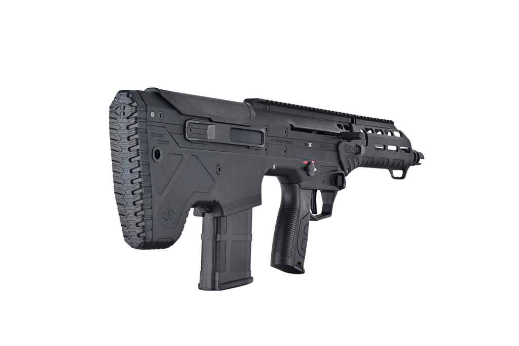 SILVERBACK MDRX V3 black bullpup AEG rifle with polymer stock top rail ergonomic pistol grip and magazine